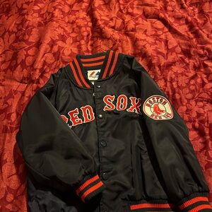 Majestic Kids Black and Red Sox Jacket